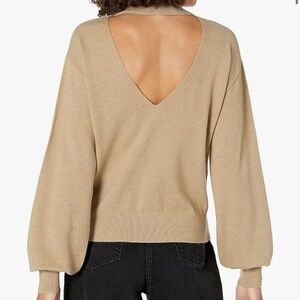 NWT Cutout-Back Mock-Neck Sweater